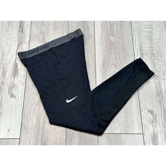 Ladies Nike Pro Dri  Fit Black Leggings Size M - Picture 1 of 10